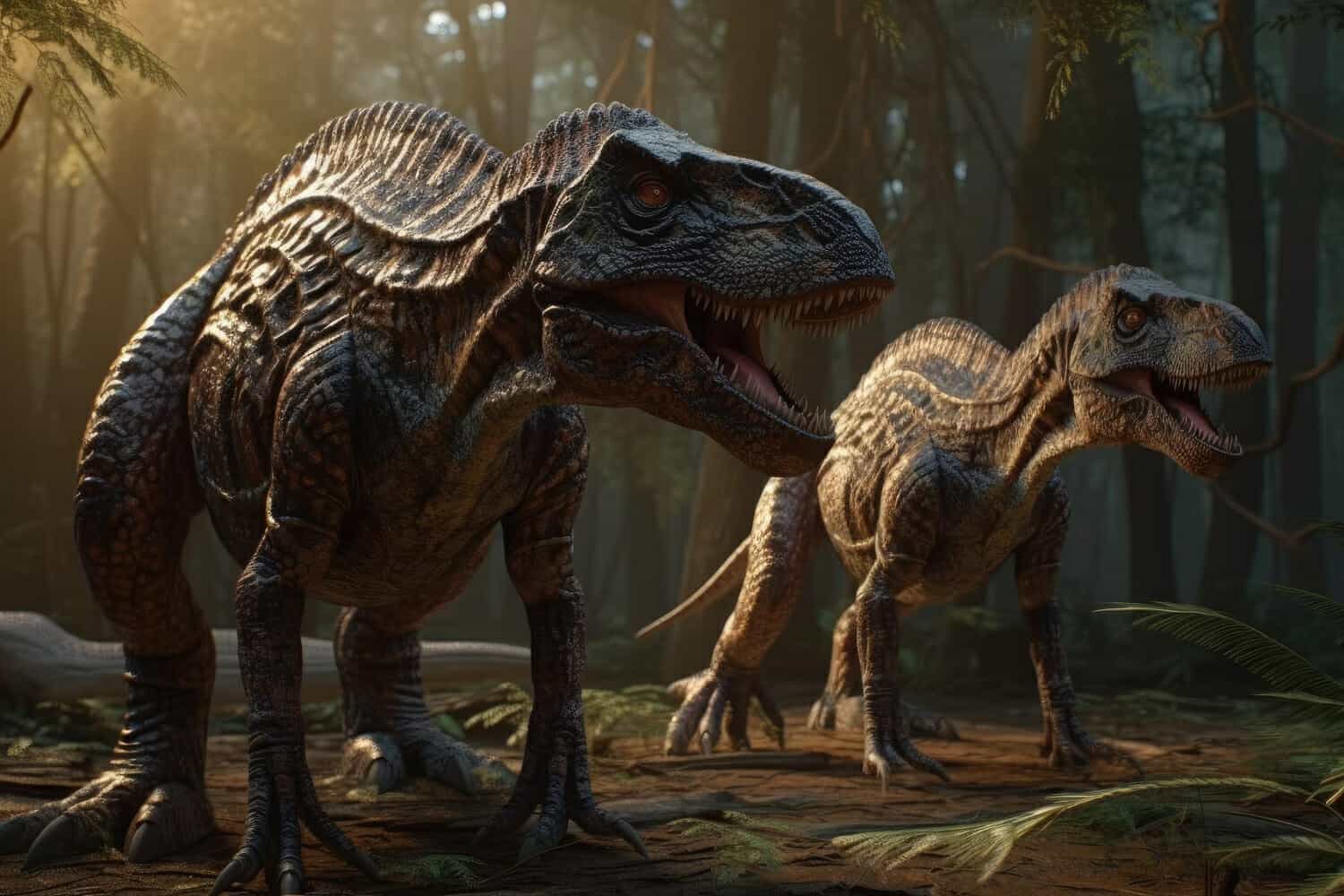 dinosauri specie animali estinte grandi e forti predatori a trentadue denti periodo giurassico triceratopo trex brontosauro pterodattilo stegosauro pteranodonte ceratosauro rettile