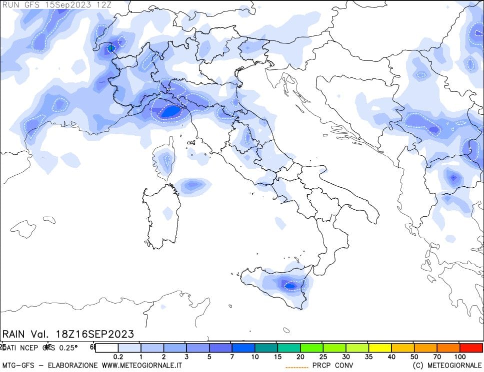 mappa precipitazioni meteogiornale 160923