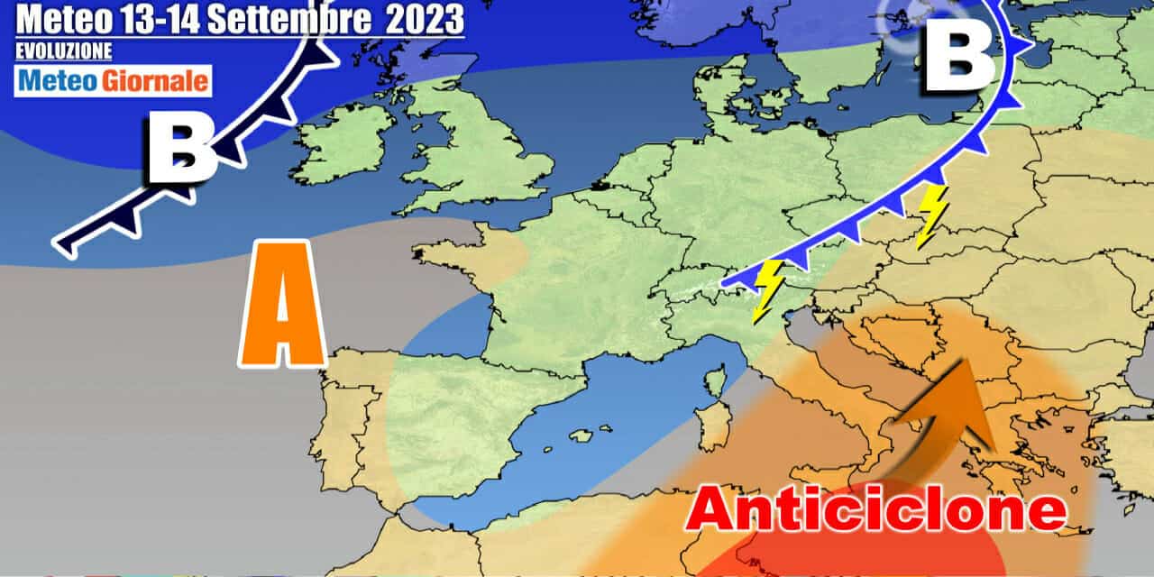 Anticiclone più debole con maggiore instabilità nei prossimi giorni