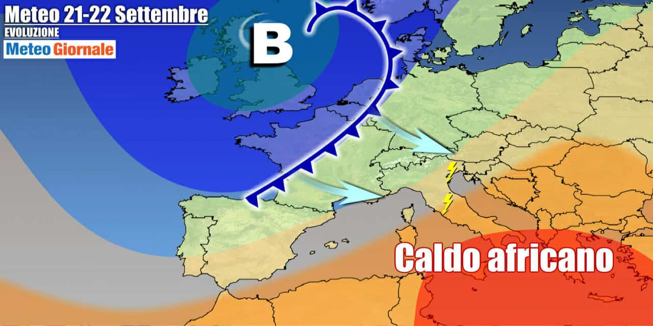 Perturbazione più intensa da venerdì verso l'Italia