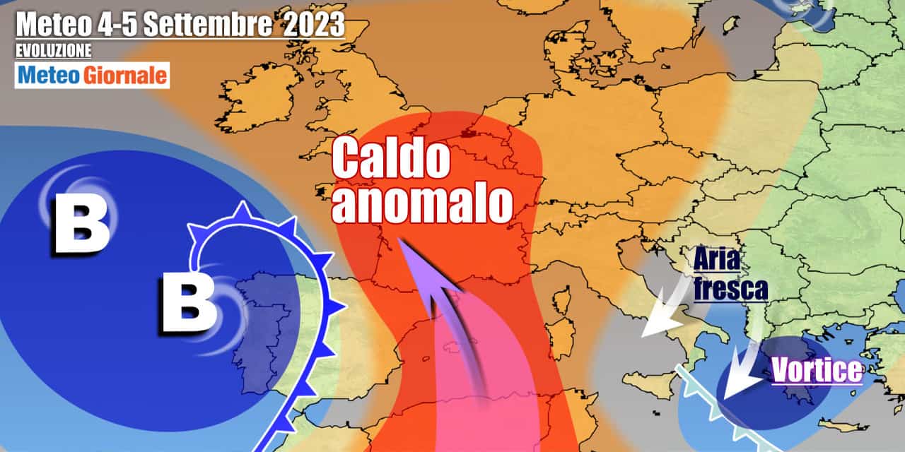 Italia tra l'anticiclone ed un vortice in rotta sullo Ionio