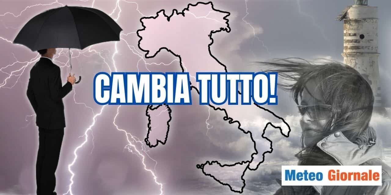 Meteo Italia: caldo con le ore contate, cambia tutto!