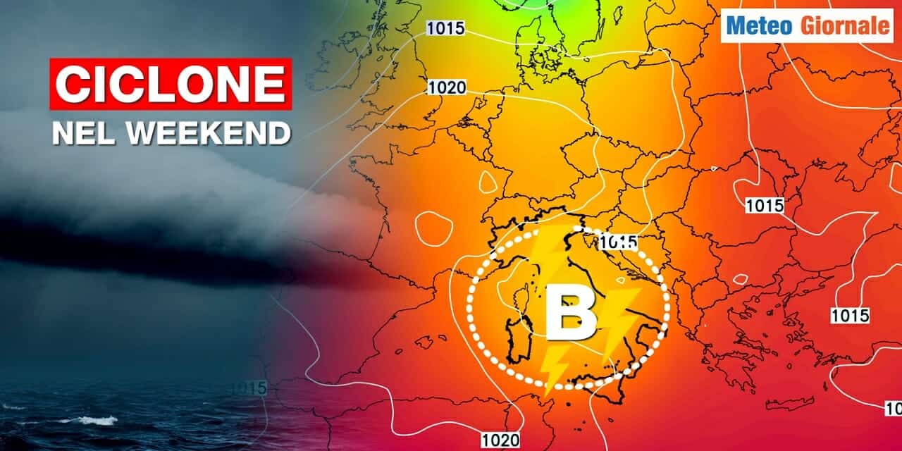 meteo ciclone weekend