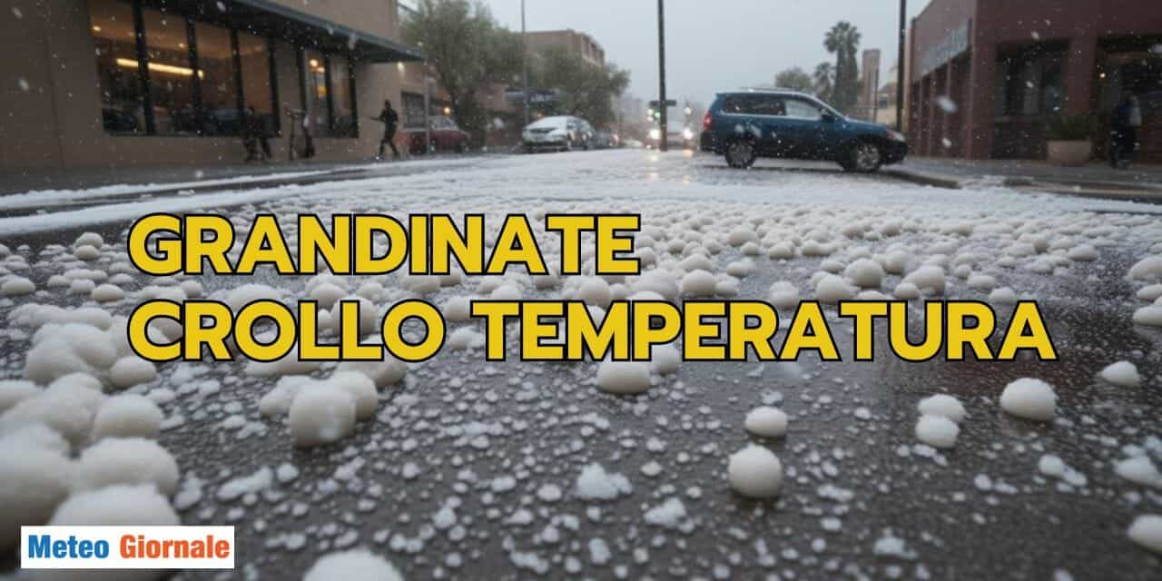 Previsioni meteo: arriva un repentino abbassamento delle Temperature, Grandine