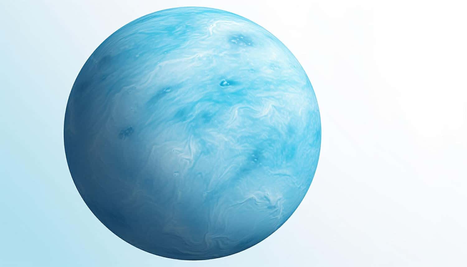 vista frontale isolata del pianeta venere blu