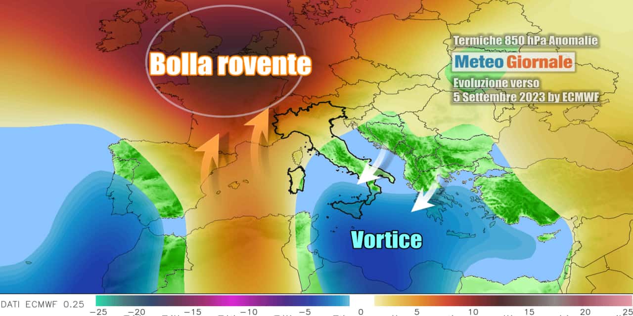 Caldo esagerato in Europa, con anomalie ben superiori ai 10 gradi