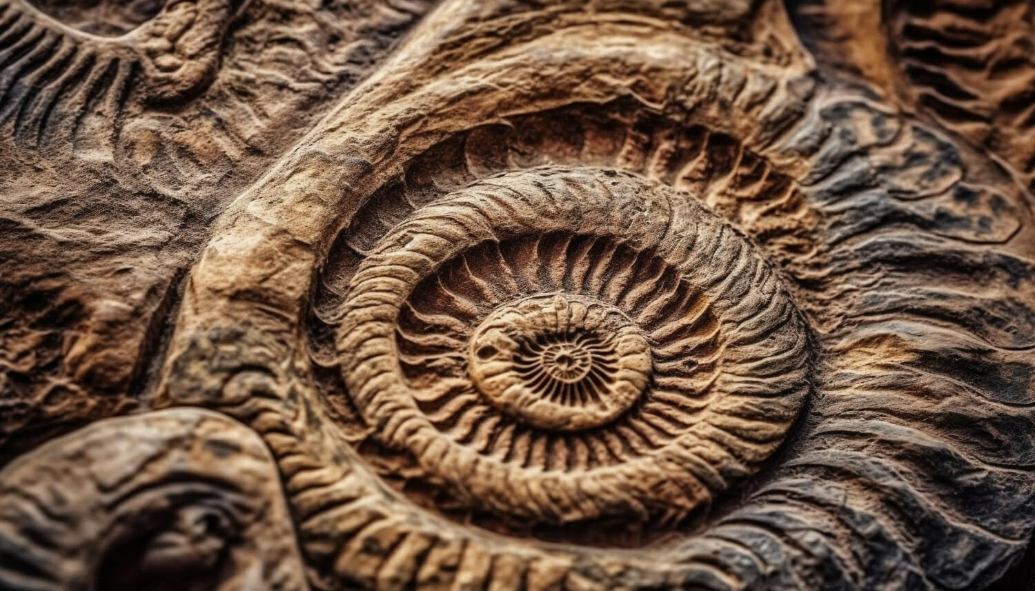 antichi segni di animali su conchiglie fossili rivelano la vita marina preistorica generata dall intelligenza artificiale