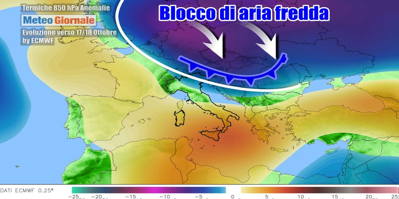 Correnti fredde conquisteranno l'Europa dopo il caldo anomalo