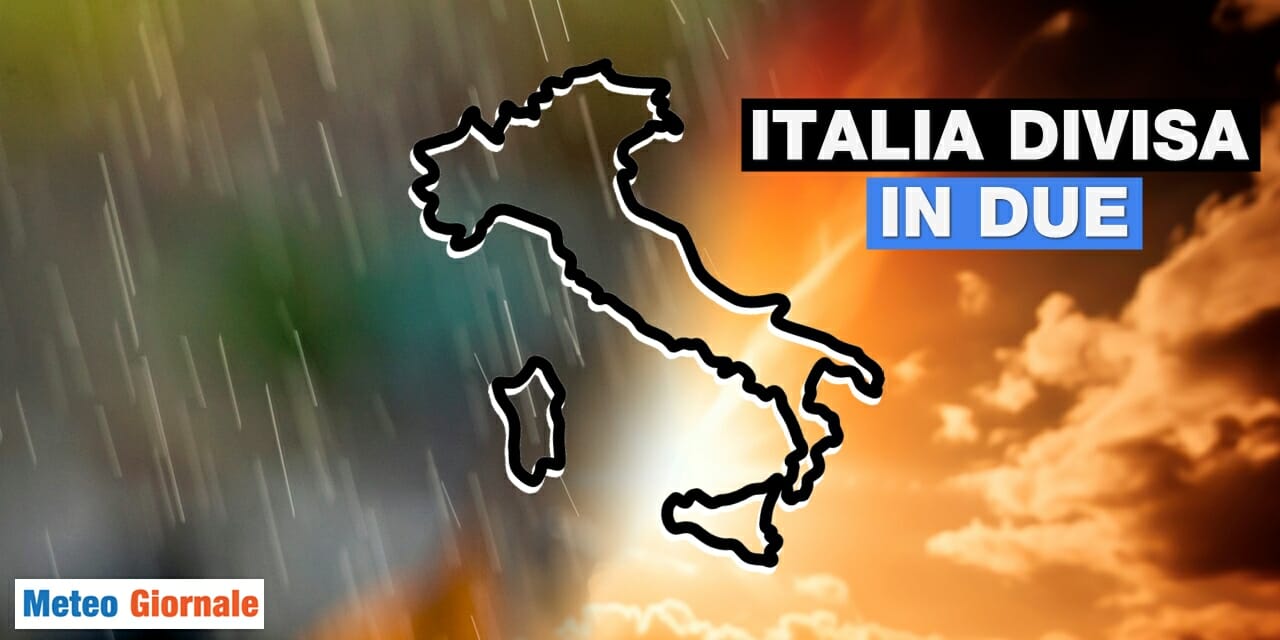 meteo italia divisa in due