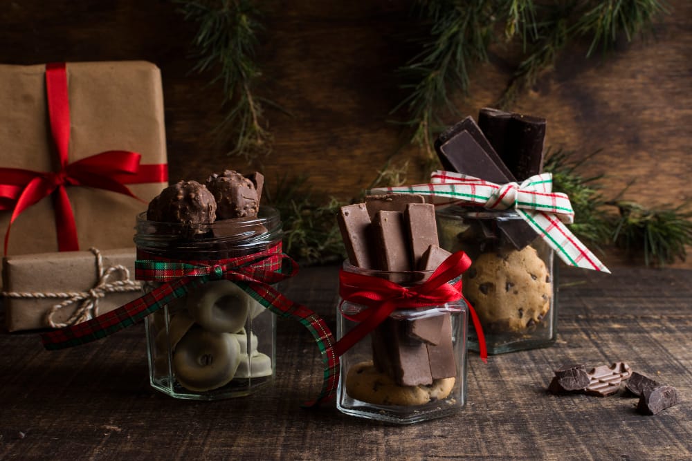 concetto di cioccolato e natale