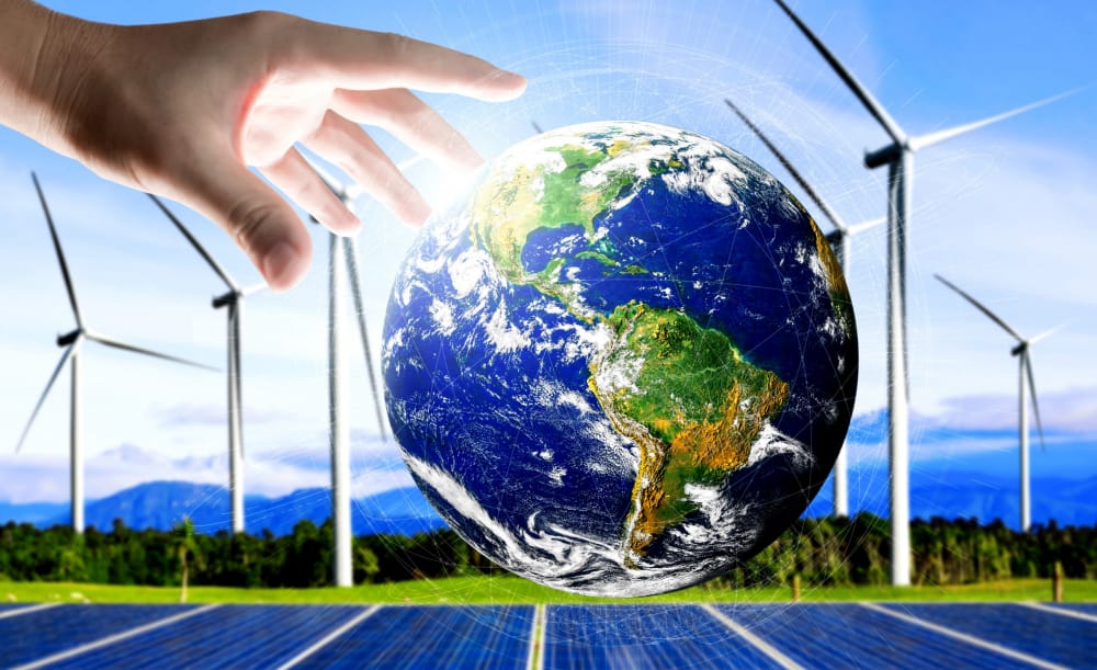 concetto di sostenibilita con energia alternativa