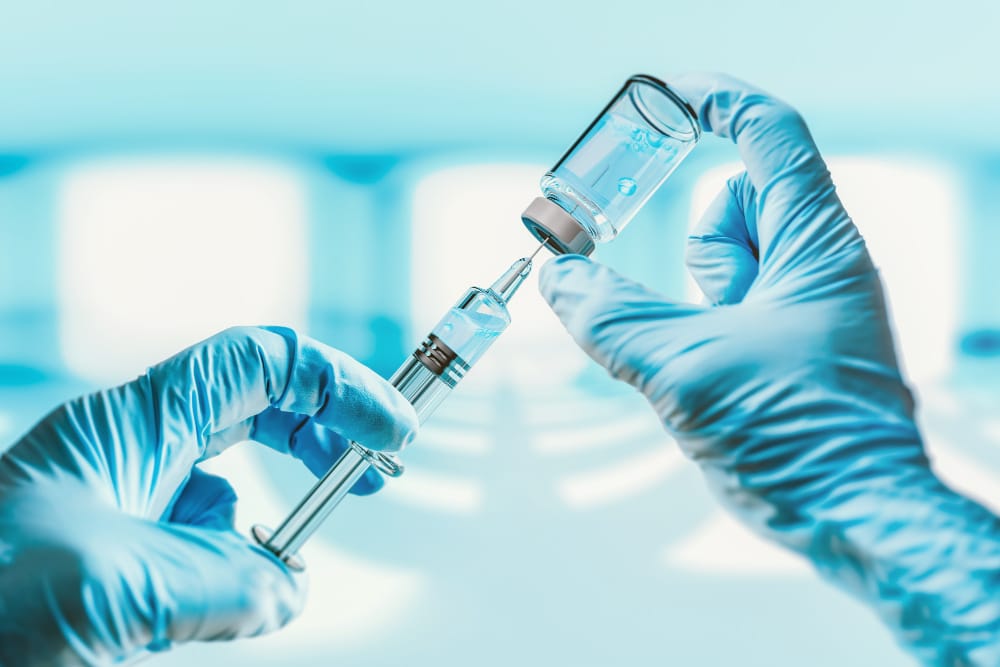 dettaglio del vaccino in laboratorio