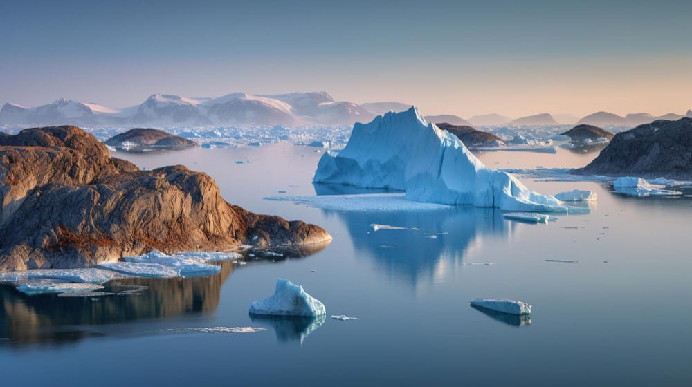 ghiacciai e iceberg immagine generata dall intelligenza artificiale