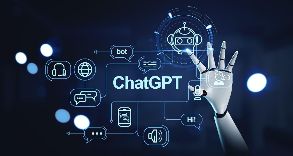 mano robotica che utilizza l interfaccia chatgpt