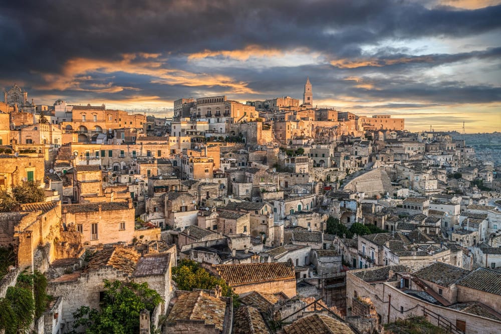 matera italia affacciato sui sassi di matera