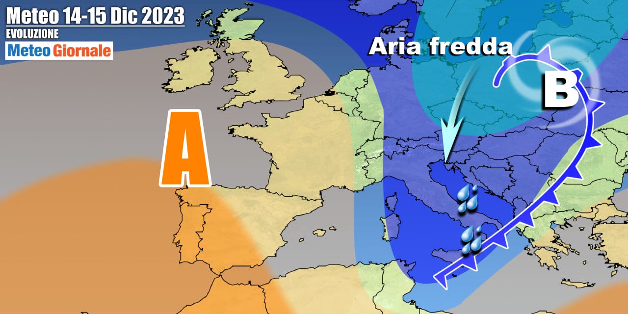 Aria fredda ed instabile con ritorno dell'Inverno