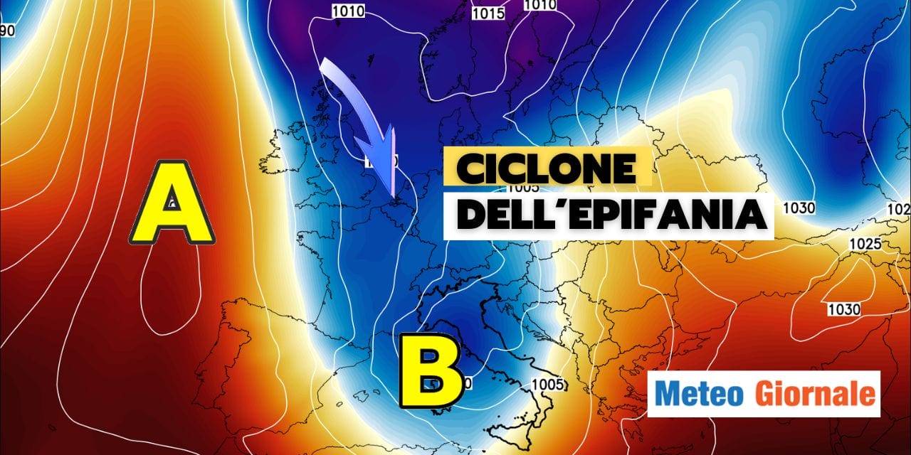 Meteo: befana nell’occhio del ciclone, arrivano pioggia, freddo e neve