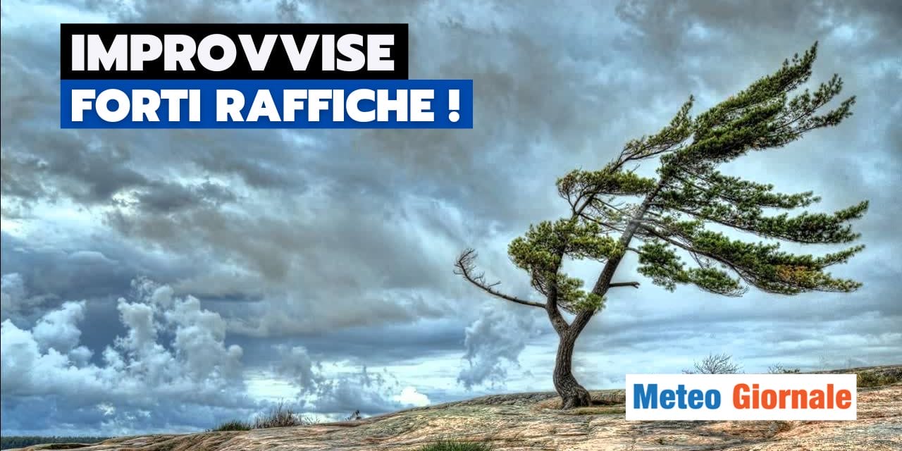 meteo vento forte improvviso in arrivo