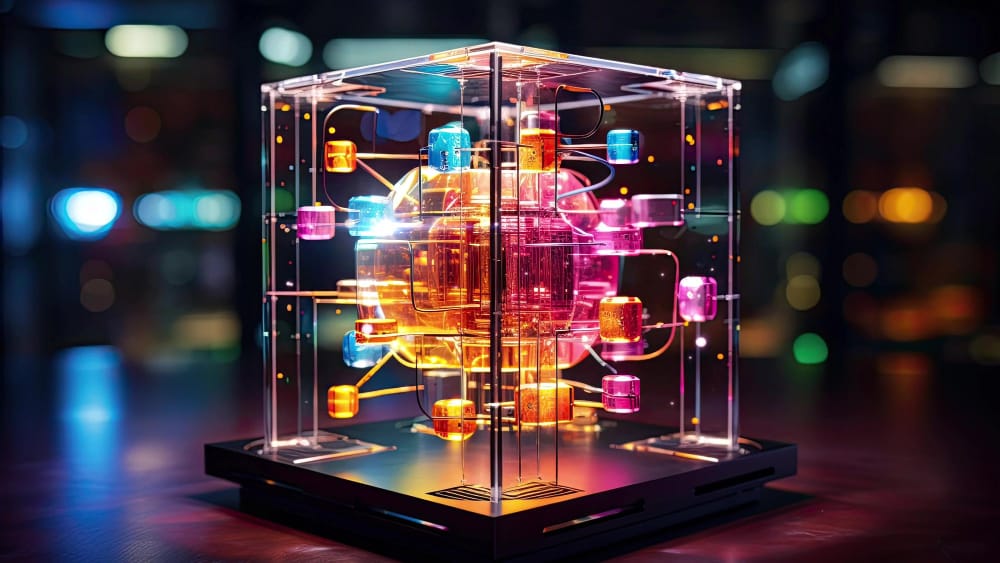 rete di computer quantistici a qubit tecnologie informatiche ultra moderne
