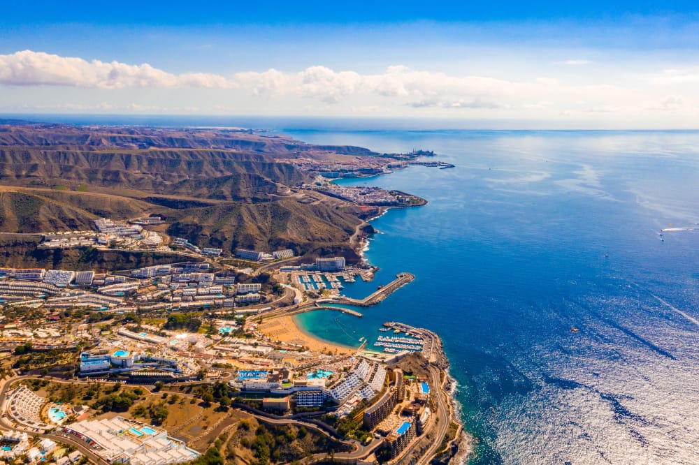 affascinante veduta aerea dell isola di gran canaria