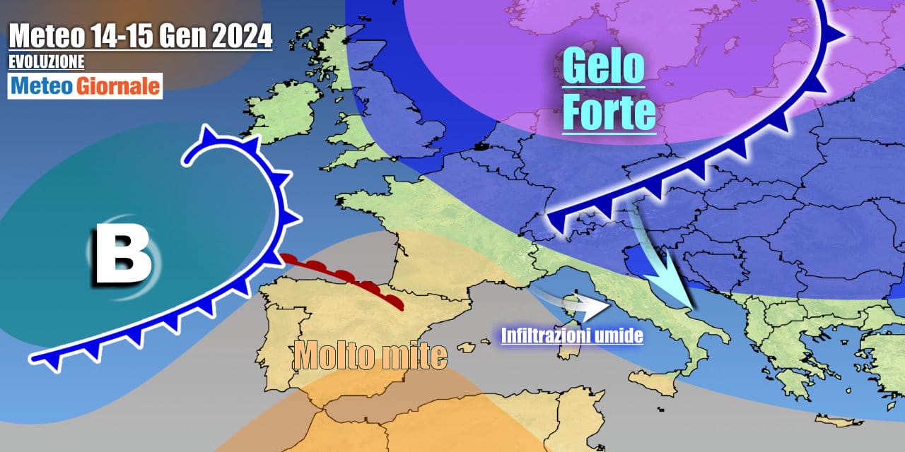 Altre piogge da domenica, per contrasti di masse d'aria diverse
