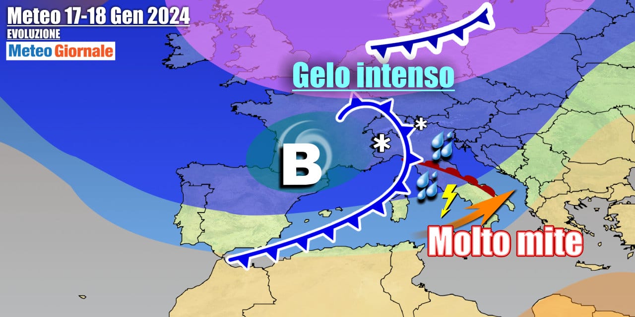 Scenario perturbato tra mercoledì e giovedì