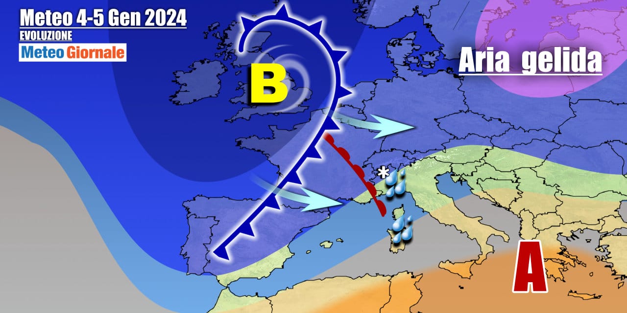 Maltempo e poi freddo invernale dopo l'Epifania