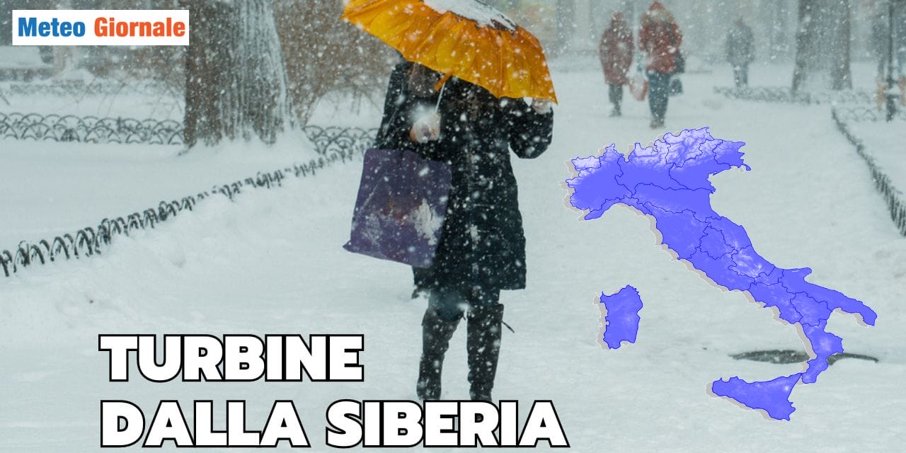 Meteo, avvento di un’improvvisa massa gelida siberiana che impatta con il mite Mediterraneo
