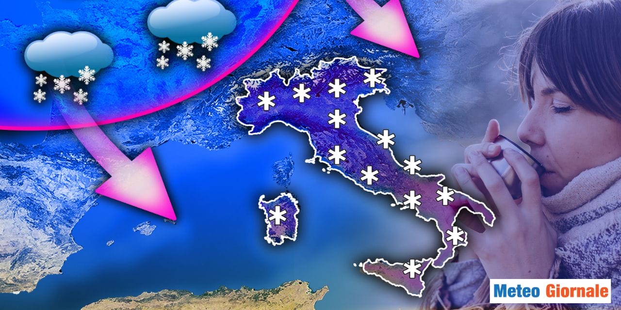 Meteo, esplosione Artica con “bolla d’aria” gelida. La rotta fin sino Italia. Neve in pianura