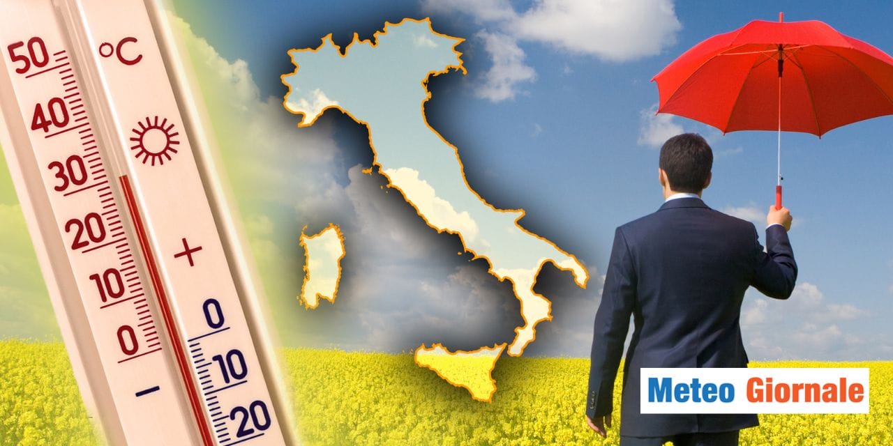 meteo libeccio impennata termica italia