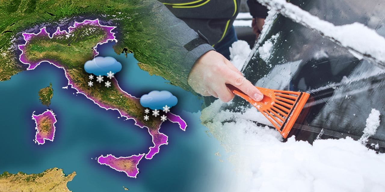 Puglia investita da un’ondata di meteo freddo: neve nel Foggiano e sulla Murgia, la situazione