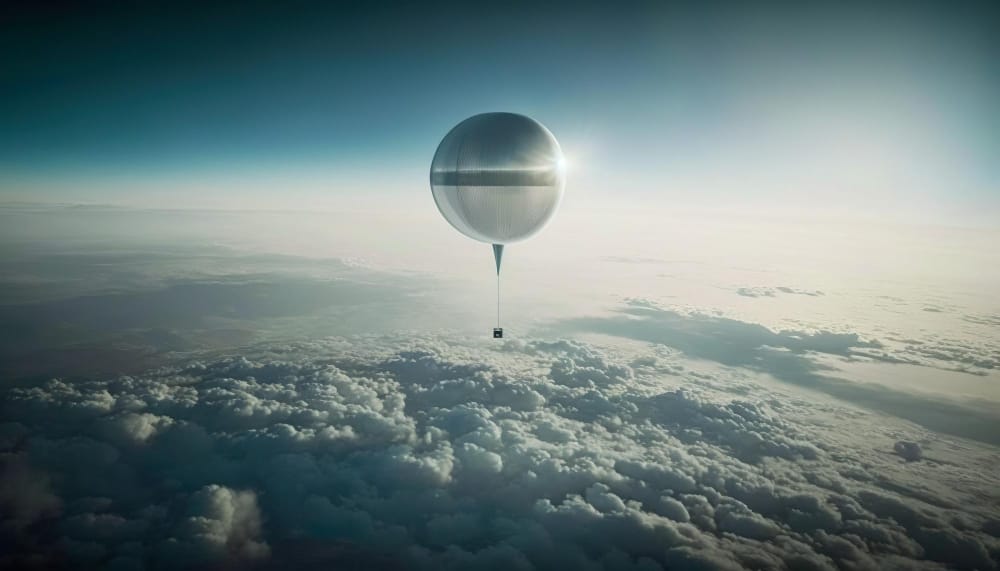 mongolfiera verso lo spazio