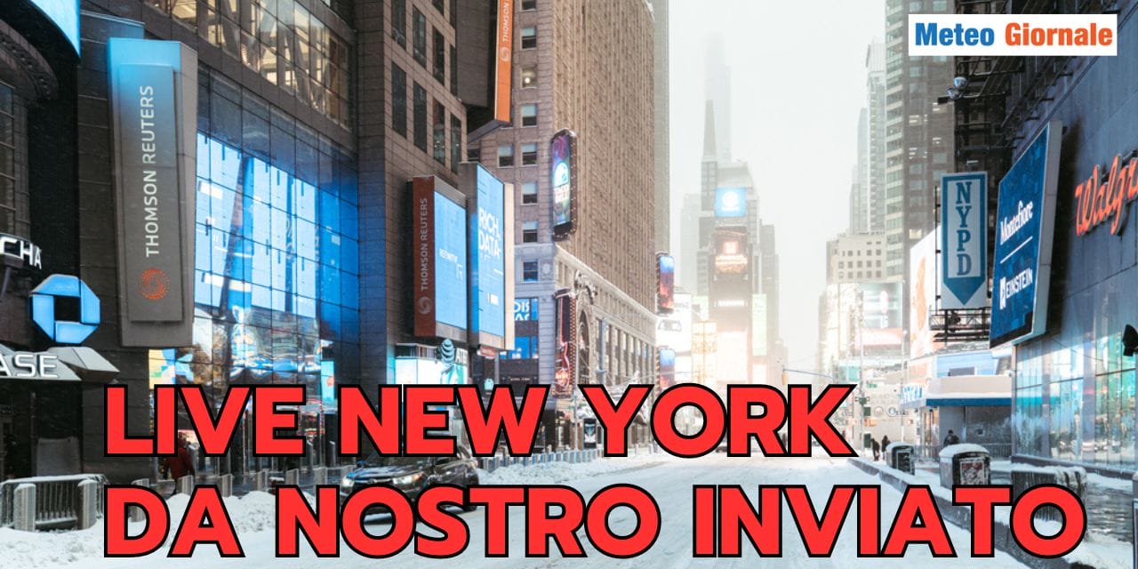 NEW YORK diretta meteo dal nostro inviato: NEVE LIVE