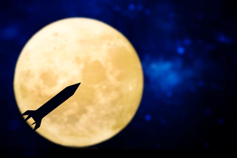 razzo volo verso la luna