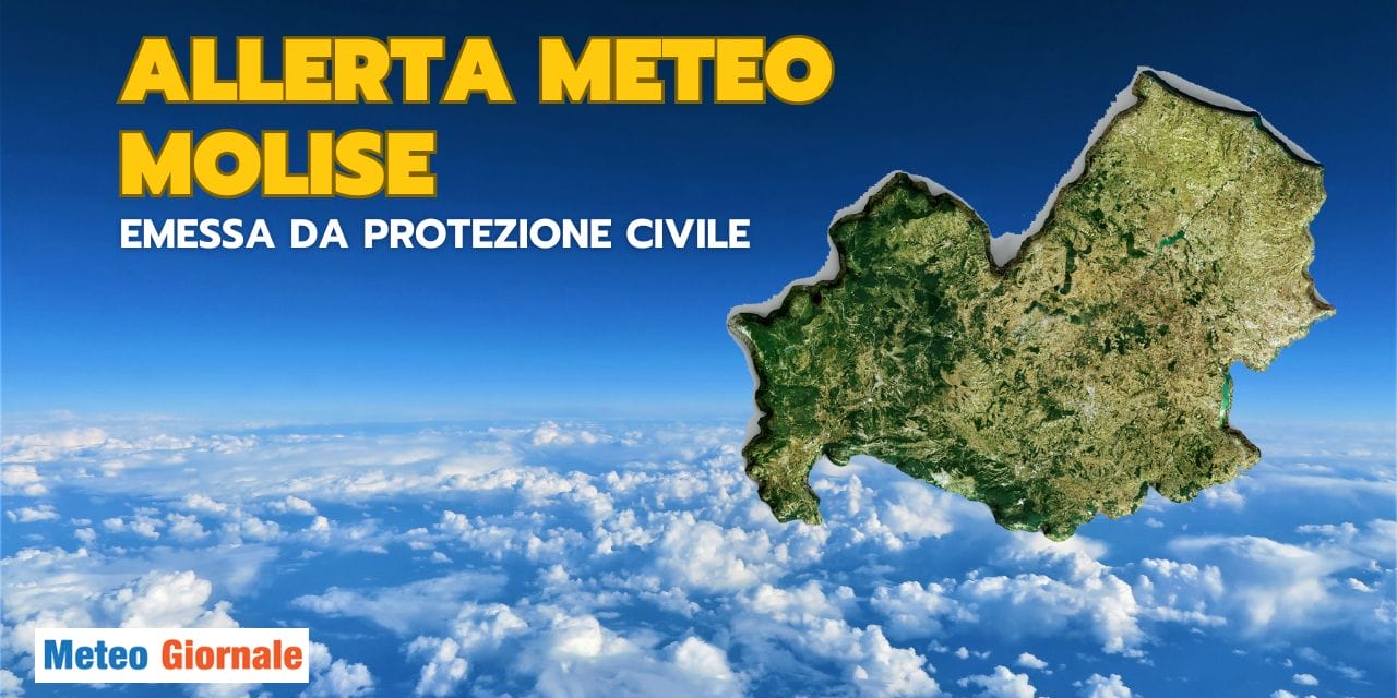 Molise sotto allerta meteo della protezione civile per piogge e temporali