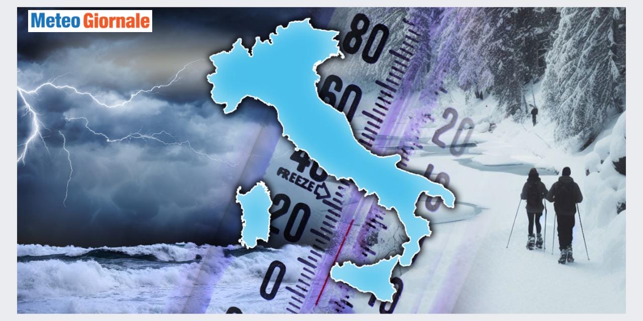 Forte maltempo sull'Italia tra pioggia, vento e neve in montagna