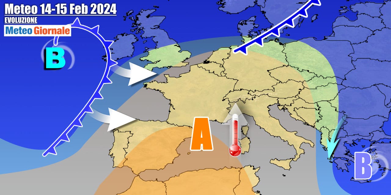 Alta Pressione e clima mite in settimana