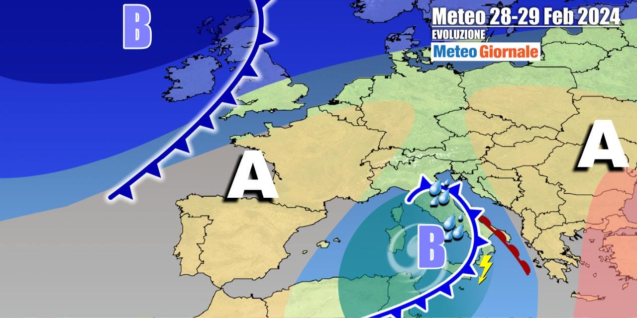 Circolazione ciclonica sul Mediterraneo