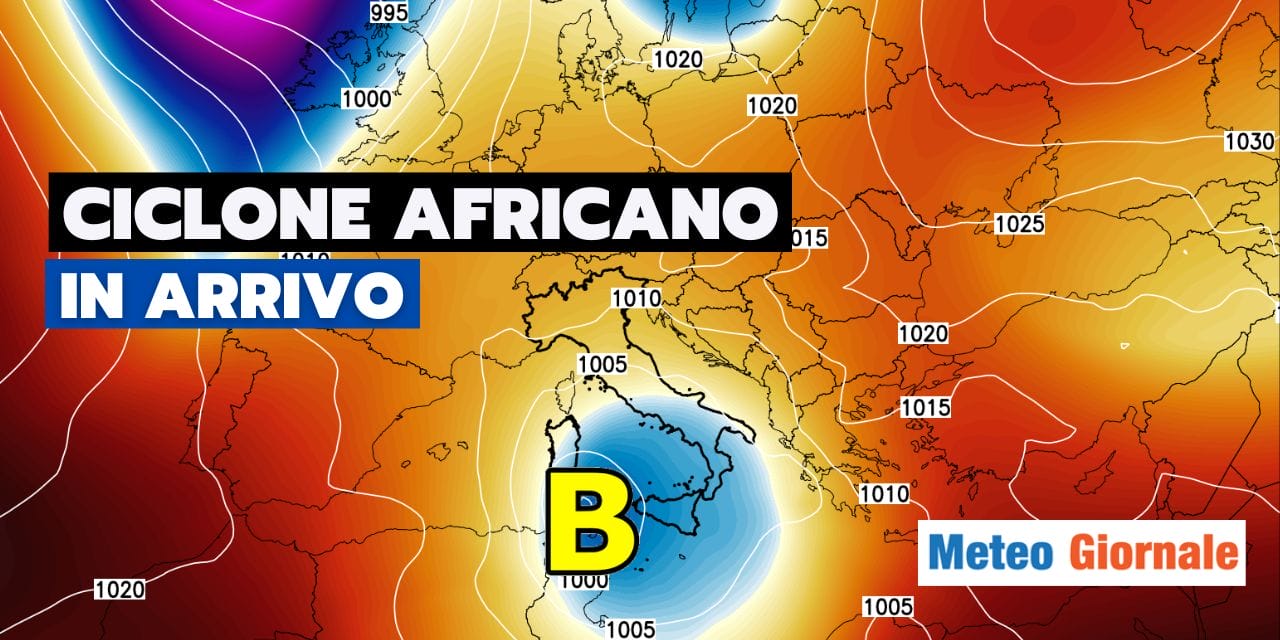 meteo ciclone africano in arrivo