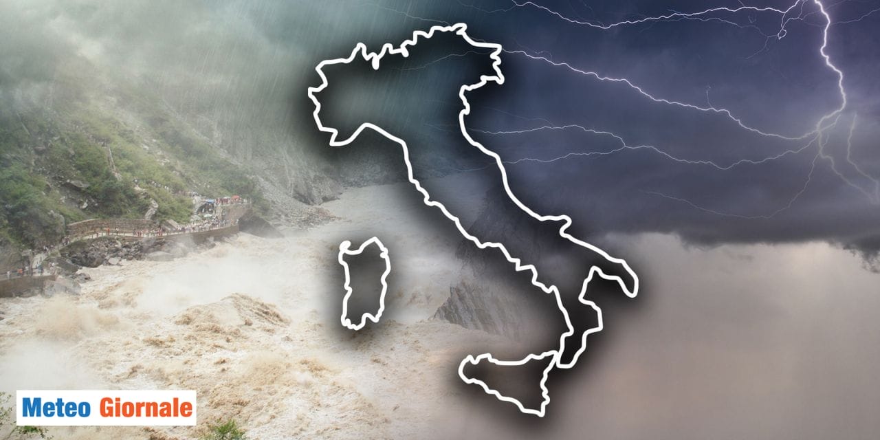 meteo da lunedi violenta ondata di maltempo
