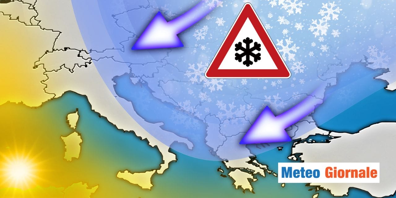 meteo freddo gelo da est ultima decade