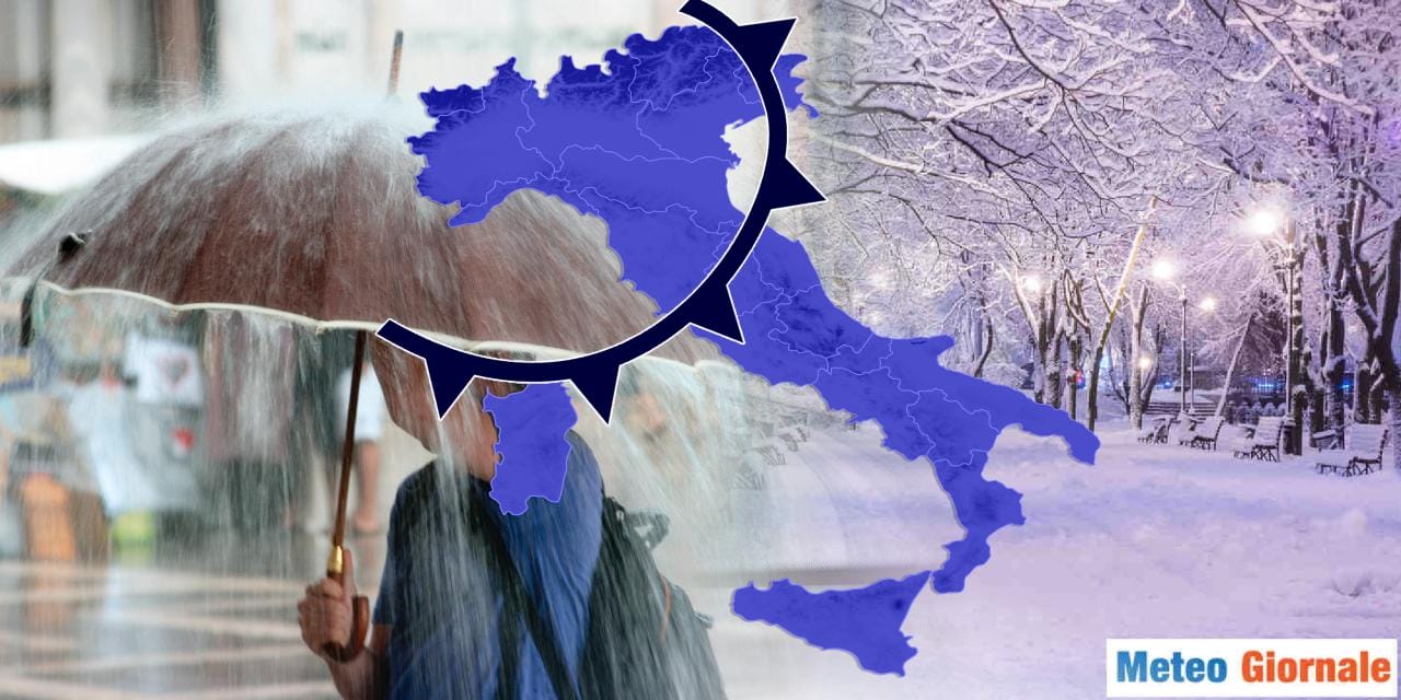 Meteo prossima settimana: totale capovolgimento, pioggia e neve in arrivo