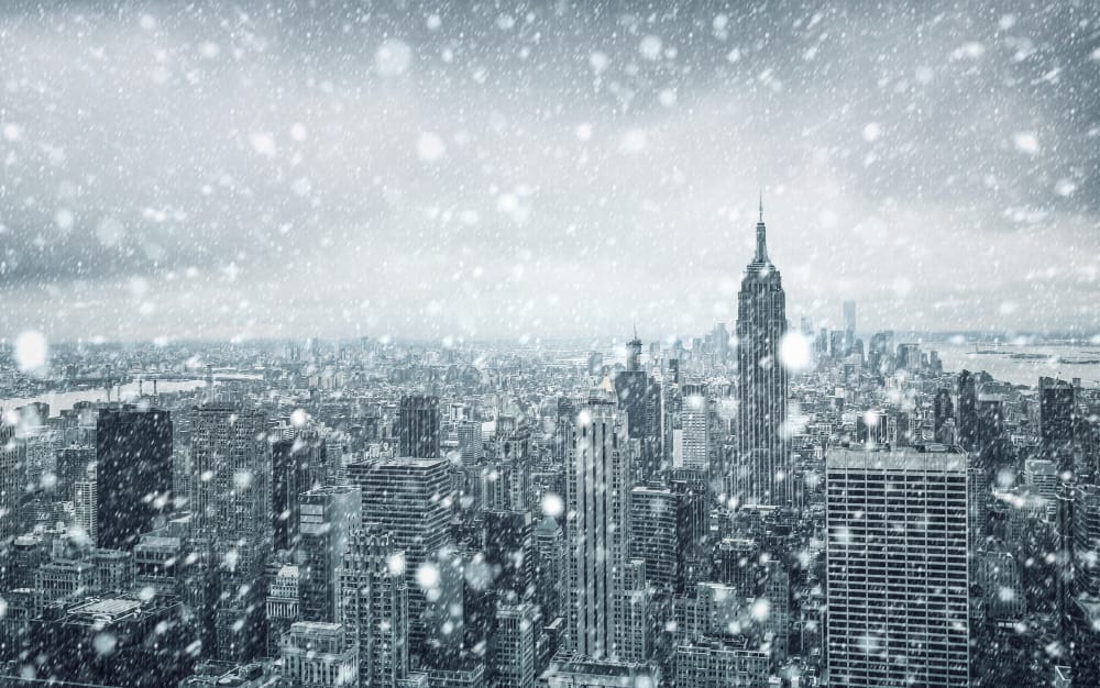 new york inverno manhattan sotto la nevicata