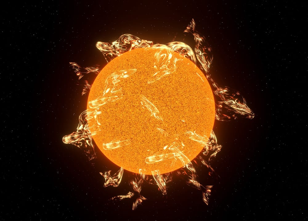 tempesta solare in atto