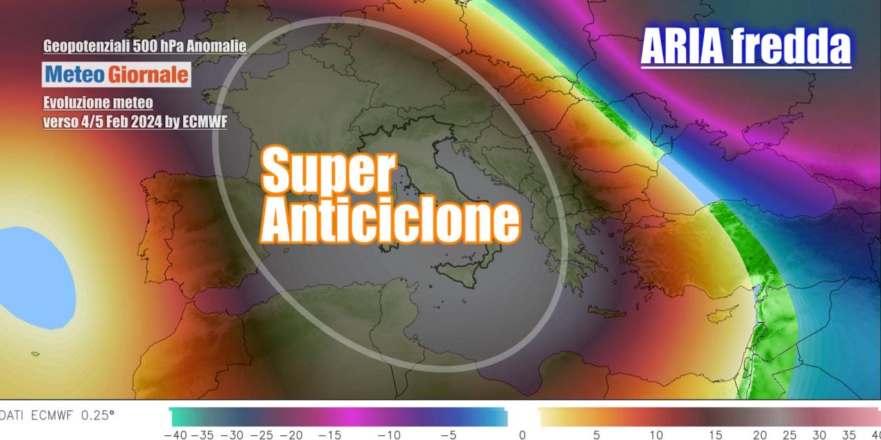 Anticiclone e caldo fuori stagione