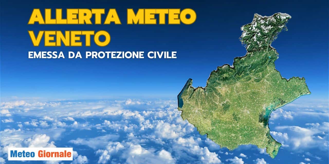 Allerta meteo in Veneto con rovesci e temporali diffusi