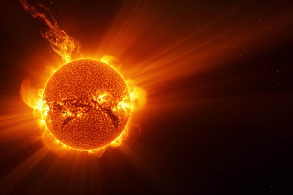 eruzione solare 28 marzo
