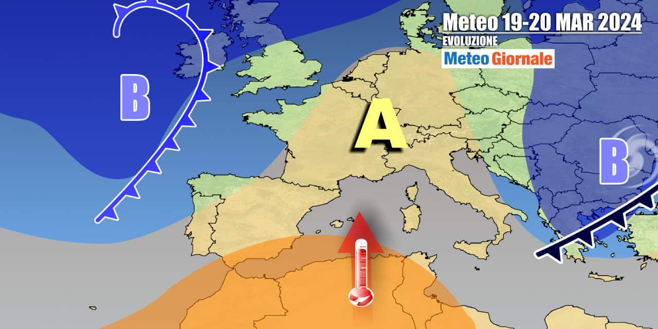 Veloce fronte lunedì, poi spazio all'Anticiclone