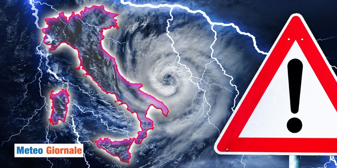 Meteo: attenzione ai fenomeni estremi, pericolo violenti temporali tra domenica e lunedì
