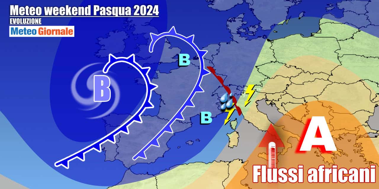 Meteo Italia: tra maltempo e caldo africano, novità Pasqua e Pasquetta